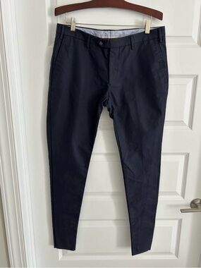 Barba Napoli Men's Slim Fit Navy Pants